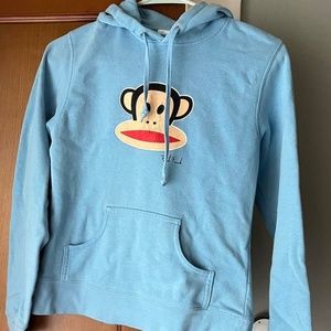 Paul Frank Light Blue Long Sleeve Hooded Sweatshirt in Size Small